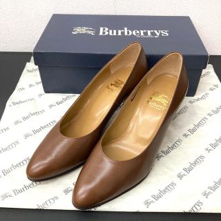 バーバリー(BURBERRY)の【美品】 BURBERRY バーバリー パンプス ヒール 箱付き ブラウン (ハイヒール/パンプス)