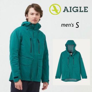 エーグル(AIGLE)のエーグル 透湿防水 マウンテンパーカー ナイロンジャケット 緑 メンズ 現行品(マウンテンパーカー)