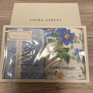 ローラアシュレイ(LAURA ASHLEY)のローラアシュレイタオルハンカチブルー二枚(ハンカチ)