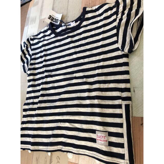 新品Tシャツ　ボーダー キッズ/ベビー/マタニティのキッズ服女の子用(90cm~)(Tシャツ/カットソー)の商品写真