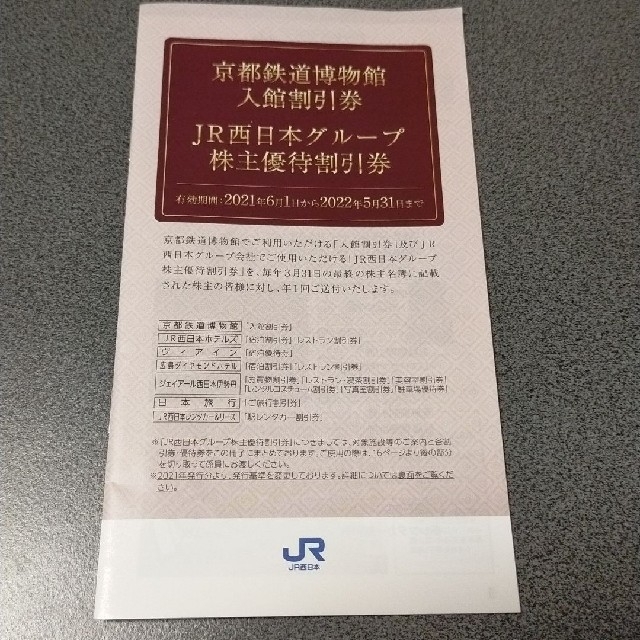 ＪＲ西日本グループ株主優待割引券　京都伊勢丹、ルクア大阪等 チケットの優待券/割引券(ショッピング)の商品写真