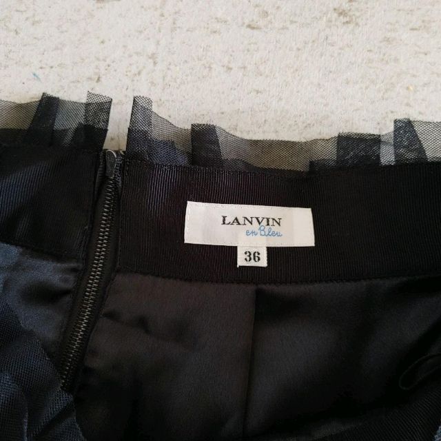 LANVIN en Bleu(ランバンオンブルー)のランバンオンブルー　シフォンスカート　36 レディースのスカート(ひざ丈スカート)の商品写真