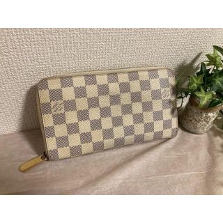 ルイヴィトン(LOUIS VUITTON)の[限定特価][匿名配送可]ルイヴィトン 長財布 白 チェック柄 USED 美品(財布)