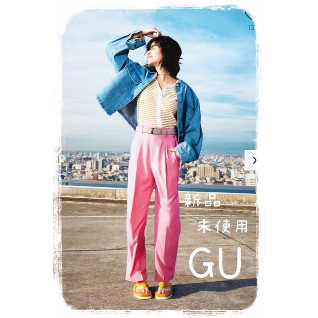 GU(ジーユー)の新品　未使用　GU デニムクロップドシャツジャケット size S Blue レディースのジャケット/アウター(Gジャン/デニムジャケット)の商品写真