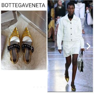 ボッテガヴェネタ(Bottega Veneta)のボッテガヴェネタ BOTTEGAVENETA メリージェーン バレリーナ★未使用(バレエシューズ)