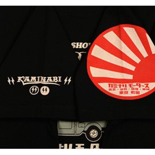 TEDMAN(テッドマン)のカミナリモータース/ミゼット/Tシャツ/ブラック/KMT-224/エフ商会 メンズのトップス(Tシャツ/カットソー(半袖/袖なし))の商品写真