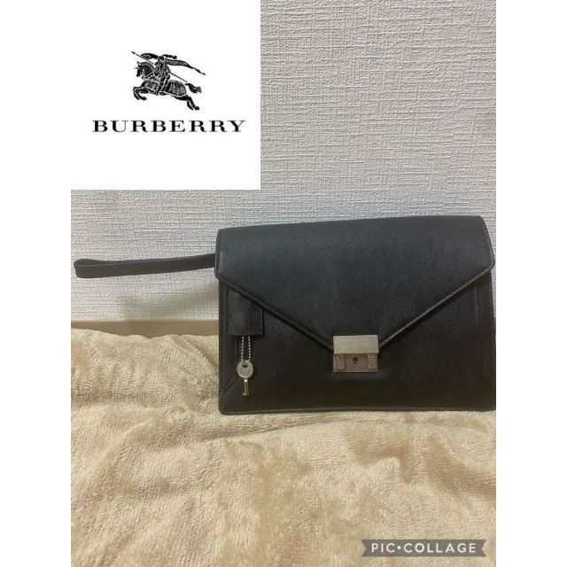 BURBERRY(バーバリー)のBurberry クラッチバッグ　レザー　鍵付き メンズのバッグ(セカンドバッグ/クラッチバッグ)の商品写真