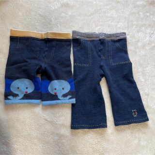 ミキハウス(mikihouse)のミキハウス　スパッツ　パンツ　80,90㎝の２枚セット！(パンツ)