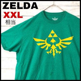 d81 US古着　ZELDA　ゼルダの伝説　半袖Tシャツ　グリーン　XXL相当(Tシャツ/カットソー(半袖/袖なし))