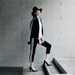 adidasOriginalsベロアジャージ上下セットMレディースBLACK