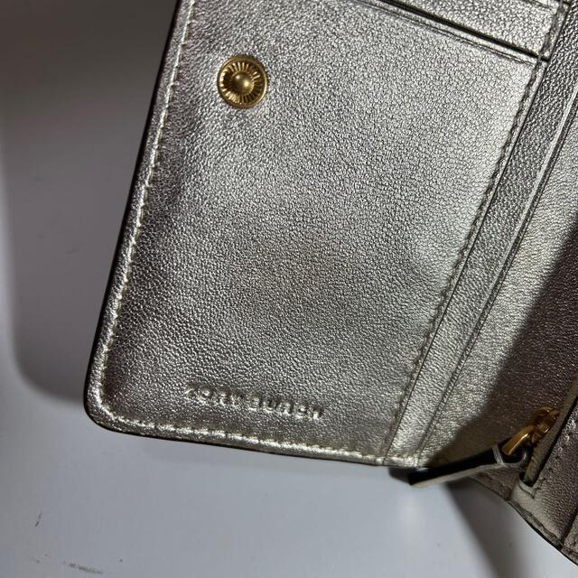 トリーバーチ 二つ折り財布 シャンパンゴールド ダイヤ柄 コンパクト財布 正規品