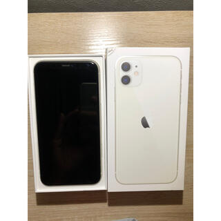 アイフォーン(iPhone)のiPhone11 128GB ホワイト　SIMフリー　※iFACE同梱(スマートフォン本体)