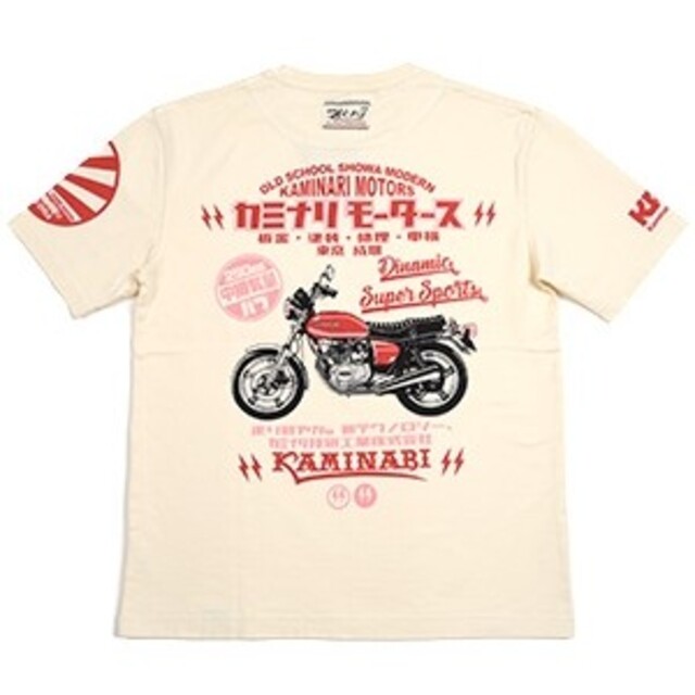 カミナリモータース/CB250T/バブ/Tシャツ/ホワイト/KMT-226