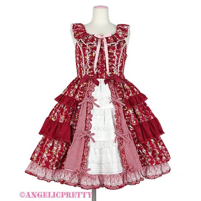 【驚きの値段で】 Angelic Bouquetジャンパースカート Petit - Pretty ひざ丈ワンピース