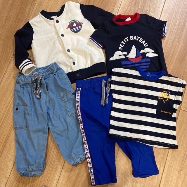 PETIT BATEAU(プチバトー)のプチバトー　5点セット　美品 キッズ/ベビー/マタニティのベビー服(~85cm)(シャツ/カットソー)の商品写真