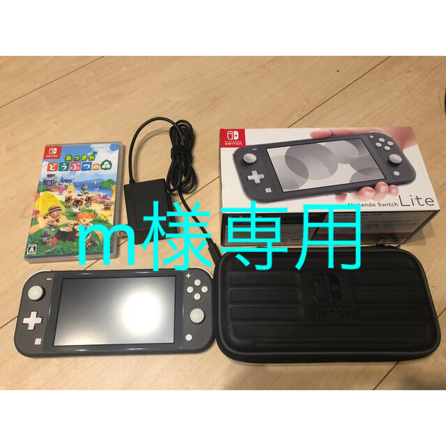 18000円 Nintendo Switch Liteグレー どうぶつの森 ケースおまけ