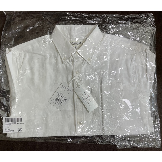 ヴァンキッシュ　シャドーカモフラドレスシャツ　ホワイト　半袖　新品未使用
