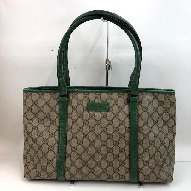 Gucci - GUCCI グッチ GGキャンバス トートバッグ グリーン レディース