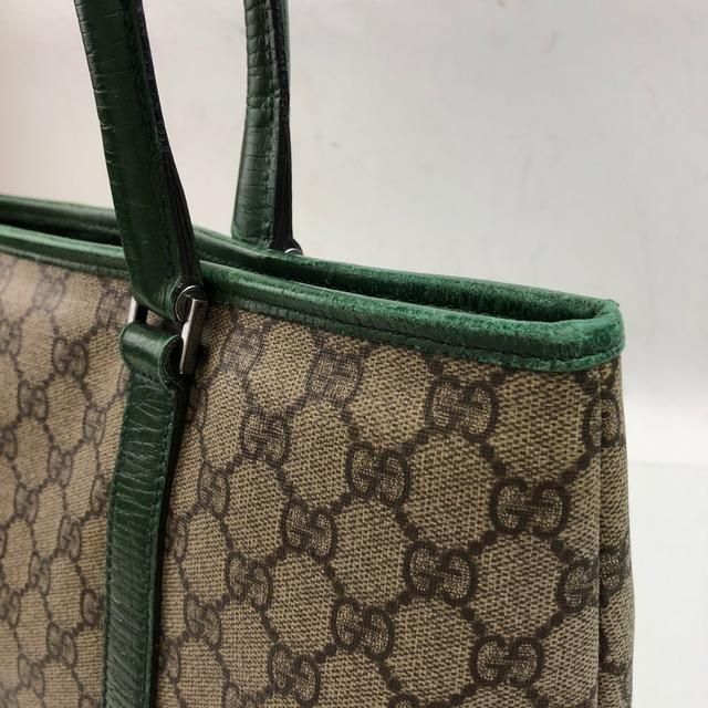 Gucci(グッチ)のGUCCI グッチ GGキャンバス トートバッグ グリーン レディース レディースのバッグ(トートバッグ)の商品写真