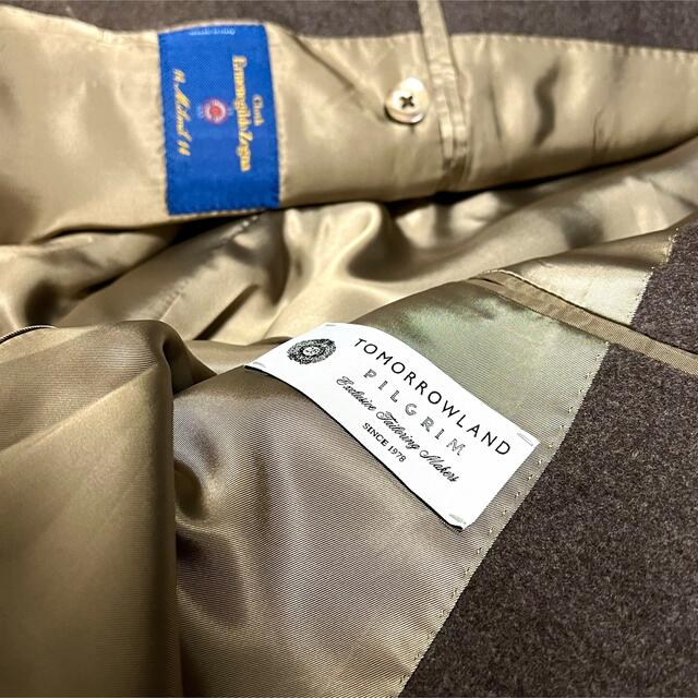 TOMORROWLAND(トゥモローランド)のトゥモローランド　ゼニア　14milmil14 ブラウン　コート　44 メンズのジャケット/アウター(チェスターコート)の商品写真