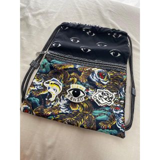 KENZO バッグ　ナップサック　レザー　ワンポイントロゴ　ケンゾー