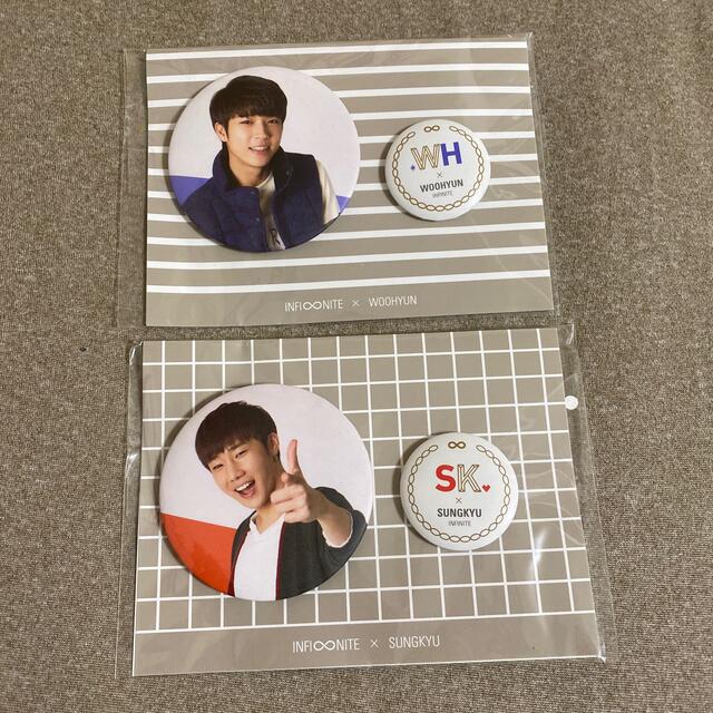 ウヒョン ソンギュ 缶バッチ セット エンタメ/ホビーのCD(K-POP/アジア)の商品写真