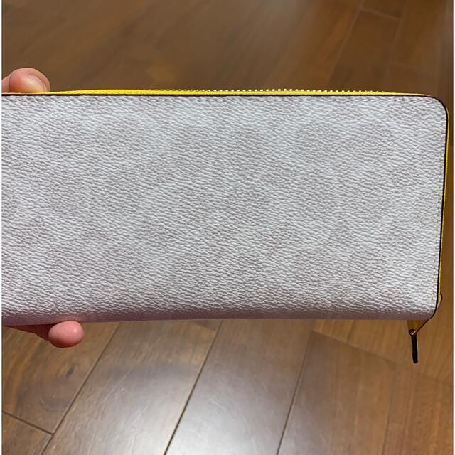 COACH(コーチ)のショプバ・箱付き814 長財布　ホワイト×イエロー メンズのファッション小物(長財布)の商品写真