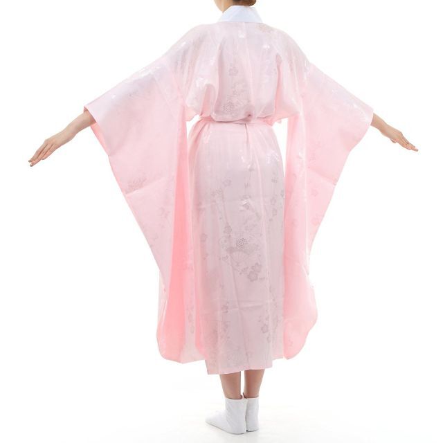 振袖用 長襦袢 「ピンク」 掛け衿付き 特典で衿芯2本付き 2Lサイズ【N】 レディースの水着/浴衣(振袖)の商品写真