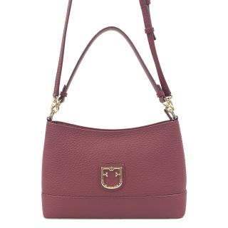 美品 フルラ FURLA レザー 2WAY ショルダーバッグ ワインレッド ゴールド金具 Y00916