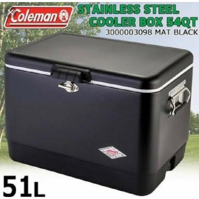 コールマン Coleman 54QT スチールベルトクーラー マットブラック