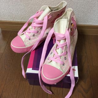 新品未使用♡箱付き！ピンクパンサー ハイカットスニーカー ピンク系(スニーカー)