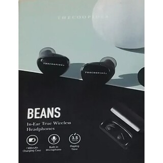 ラスト1⭐CoopideaBEANS Bluetoothワイヤレスイヤフォン　黒(ヘッドフォン/イヤフォン)