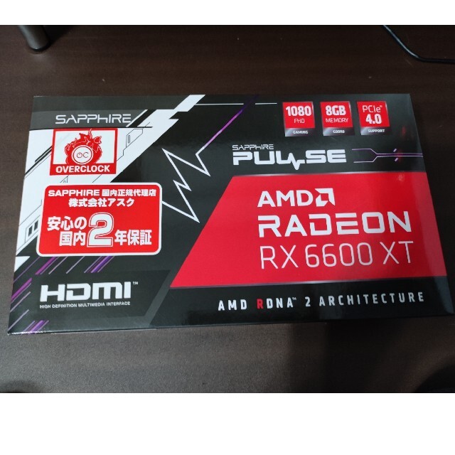 新品未使用 SAPPHIRE PULSE Radeon RX 6600 XT