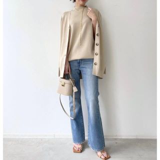 アパルトモンドゥーズィエムクラス(L'Appartement DEUXIEME CLASSE)のL'Appartement Knit Cardigan ベージュ(カーディガン)