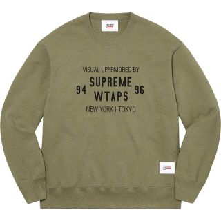 シュプリーム(Supreme)のSupreme WTAPS Crewneck Light Olive Large(スウェット)