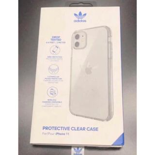 アディダス(adidas)の【新品】未使用・未開封　アディダスオリジナルス  iPhone 11 クリアロゴ(iPhoneケース)