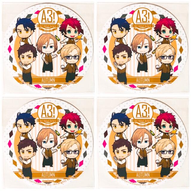 新品★A3!★秋組【摂津万里】アニカフェ★アクリルキーホルダー★4点セット