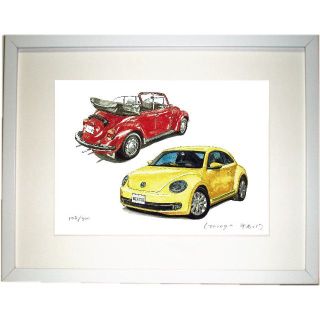 絵画・限定　ニュービートル　VOLKSWAGEN