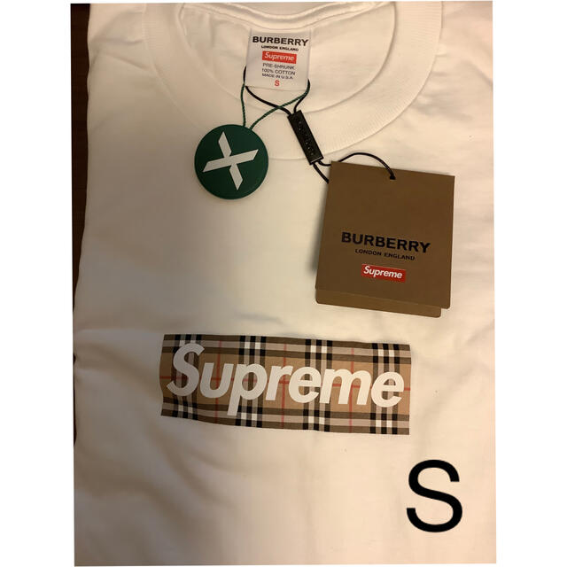 割引 Supreme Supreme S shirt T logo Box Burberry Tシャツ+カットソー(半袖+袖なし) 