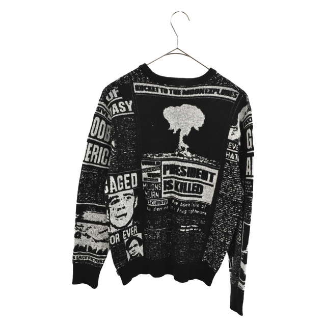 シュプリーム 18AW Newsprint Sweater ニュースペーパーニット メンズ ...