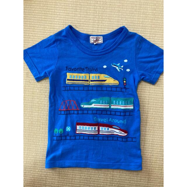 motherways(マザウェイズ)のマザウェイズ　電車　新幹線　半袖Tシャツ　110センチ キッズ/ベビー/マタニティのキッズ服男の子用(90cm~)(Tシャツ/カットソー)の商品写真