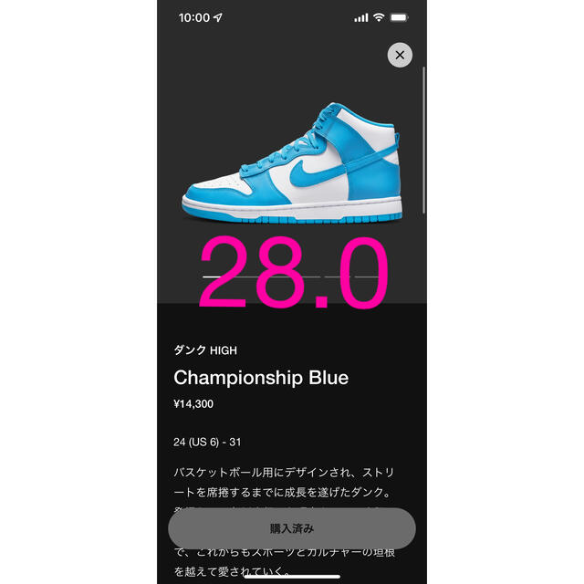 Nike Dunk High "Championship Blue"