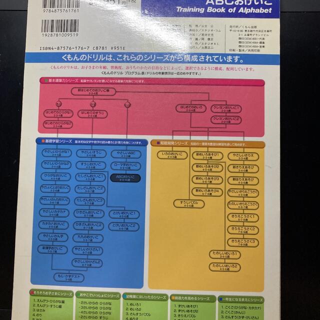 KUMON(クモン)の公文式　ABCおけいこ キッズ/ベビー/マタニティのおもちゃ(知育玩具)の商品写真