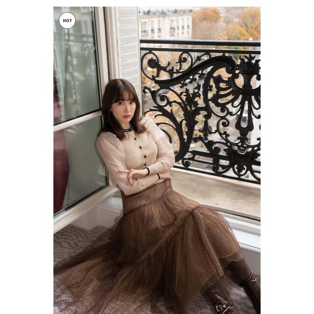 取寄せ可Her lip to - Her lip to Layered Dot Tulle Long Skirtの通販