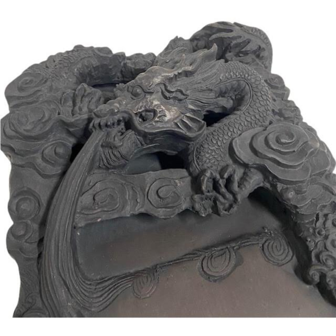 刻印あり!中国 雲龍 端渓硯 古玩 龍彫刻 中国硯 竜紋 書道道具 刻印あり!中国 雲龍 端渓硯 古玩 龍彫刻 中国硯 竜紋 書道道具