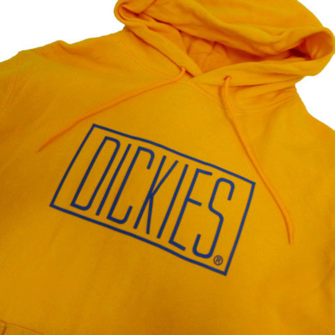 Dickies(ディッキーズ)のDickies パーカー スウェット プルオーバー 立体ロゴ オレンジ系 青 L メンズのトップス(パーカー)の商品写真