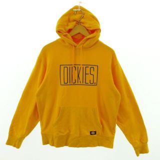 ディッキーズ(Dickies)のDickies パーカー スウェット プルオーバー 立体ロゴ オレンジ系 青 L(パーカー)