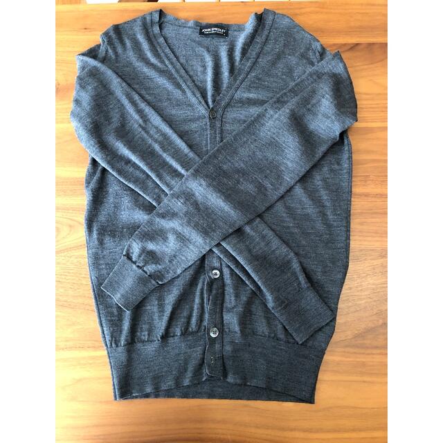 JOHN SMEDLEY ジョンスメドレー チャコールグレー、カーディガン JOHN SMEDLEY ジョンスメドレー チャコールグレー、カーディガン