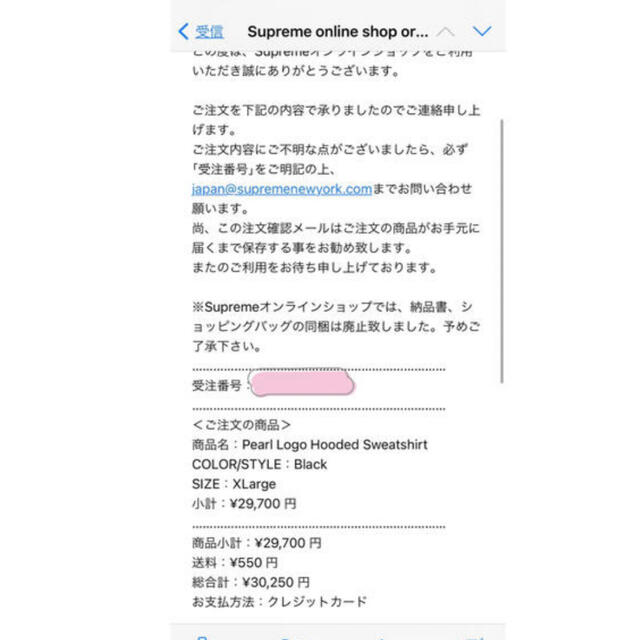 赤字覚悟‼︎ supreme パールロゴパーカー