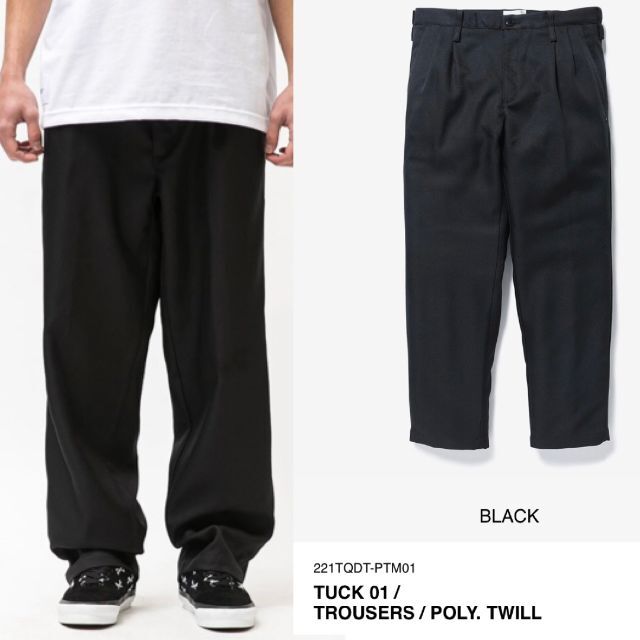 W)taps - BLACK M 22SS WTAPS TUCK 01 / TROUSERS /の通販 by og's